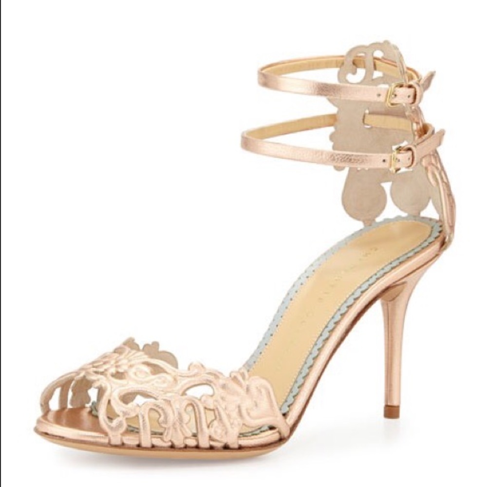 CharlotteOlympia Margherita Metallic Cutout Sandal